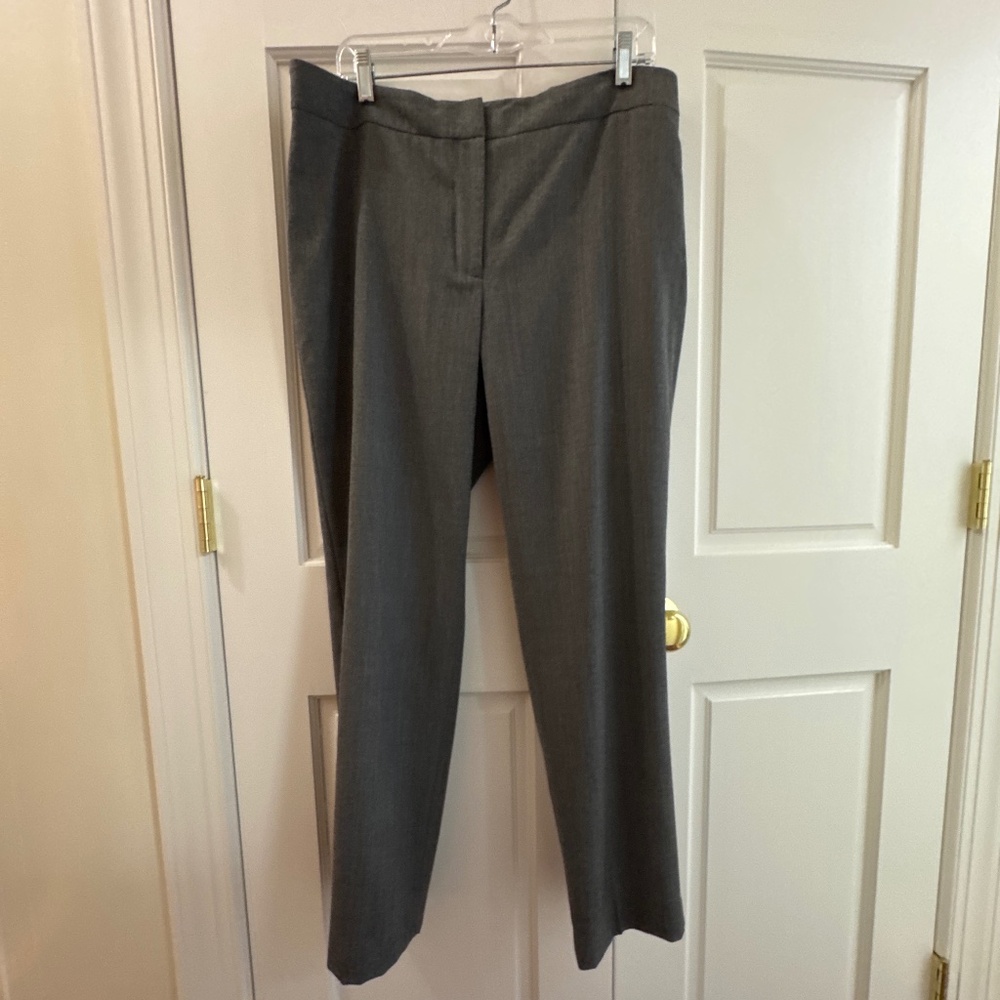 Talbots tailored gray wool Heritage-style lined pants size14